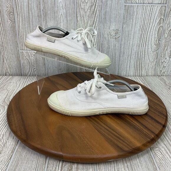 Keen Women's Size 9 EU 39.5 White Slip On Vulcanized Sneakers Laced Hiking - Picture 1 of 12